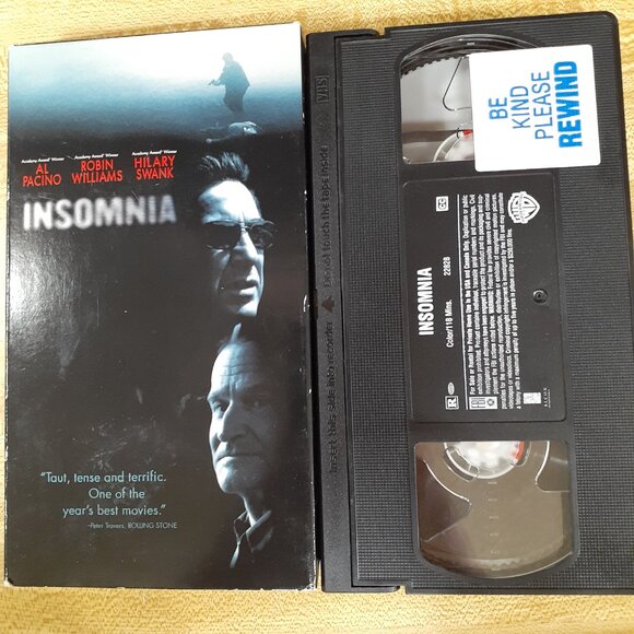 Insomnia 2002 VHS Chris Nolan Al Pacino Robin Williams Thriller MovieTime Rental - Picture 8 of 10